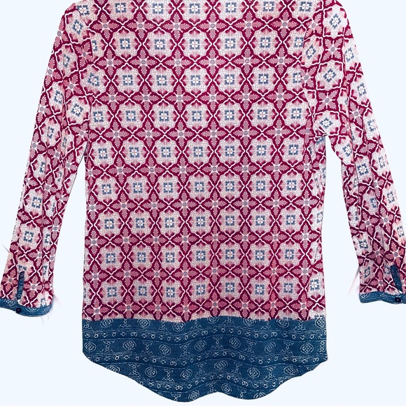 🌼3 for $15- Lucky Brand Medium Tunic in red white and blue lightweight - Picture 2 of 4